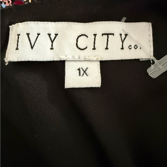 Ivy City Co Showstopper luxury Dress women short sleeve plus Size 1X - Picture 4 of 16